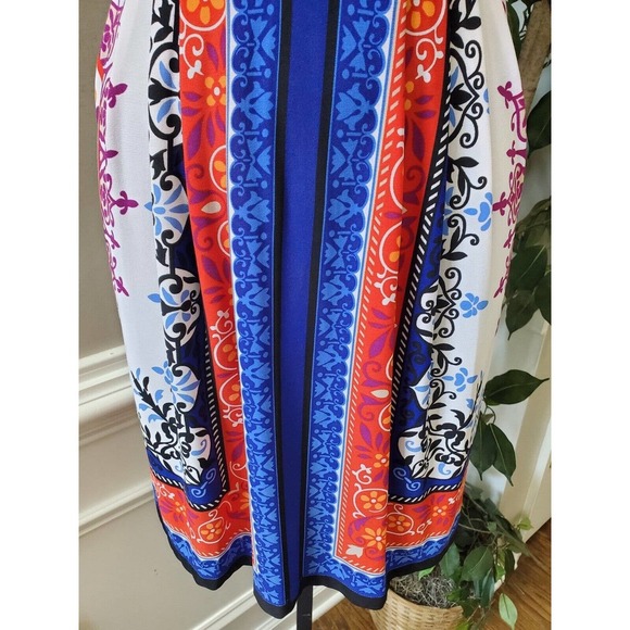 Studio One Women's Multicolor Polyester V-Neck Sleeveless Knee Length Dress PS - Picture 4 of 10